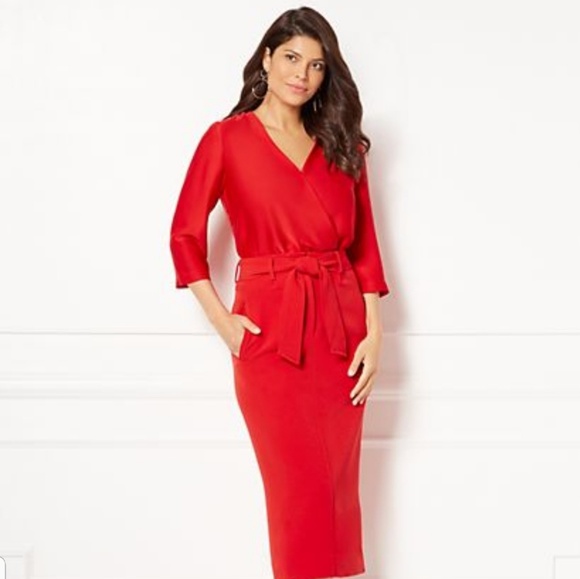 Wrap Bodysuit Top Red - Picture 3 of 4